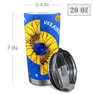 PROUD OF MY UKRAINIAN ROOTS - Stainless Steel Tumbler - MORO DESIGN STUDIO