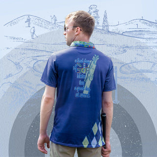 Argyle Motifs Golf Polo Shirt for Men - MORO DESIGN STUDIO