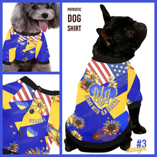 Patriotic Dog Shirt - Stand with Ukraine! - MORO DESIGN STUDIO