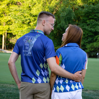 Argyle Motifs Golf Polo Shirt for Women - MORO DESIGN STUDIO