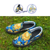 Women's Printed Slip-On Canvas Loafers SUNFLOWERS.