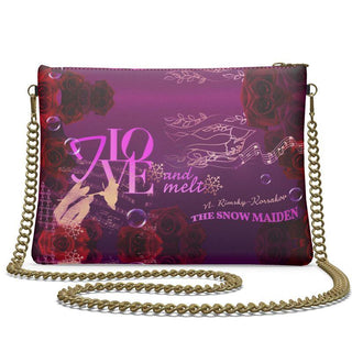 THE SNOW MAIDEN Cross-body Bag With Gold Chain - MORO DESIGN GIFTS