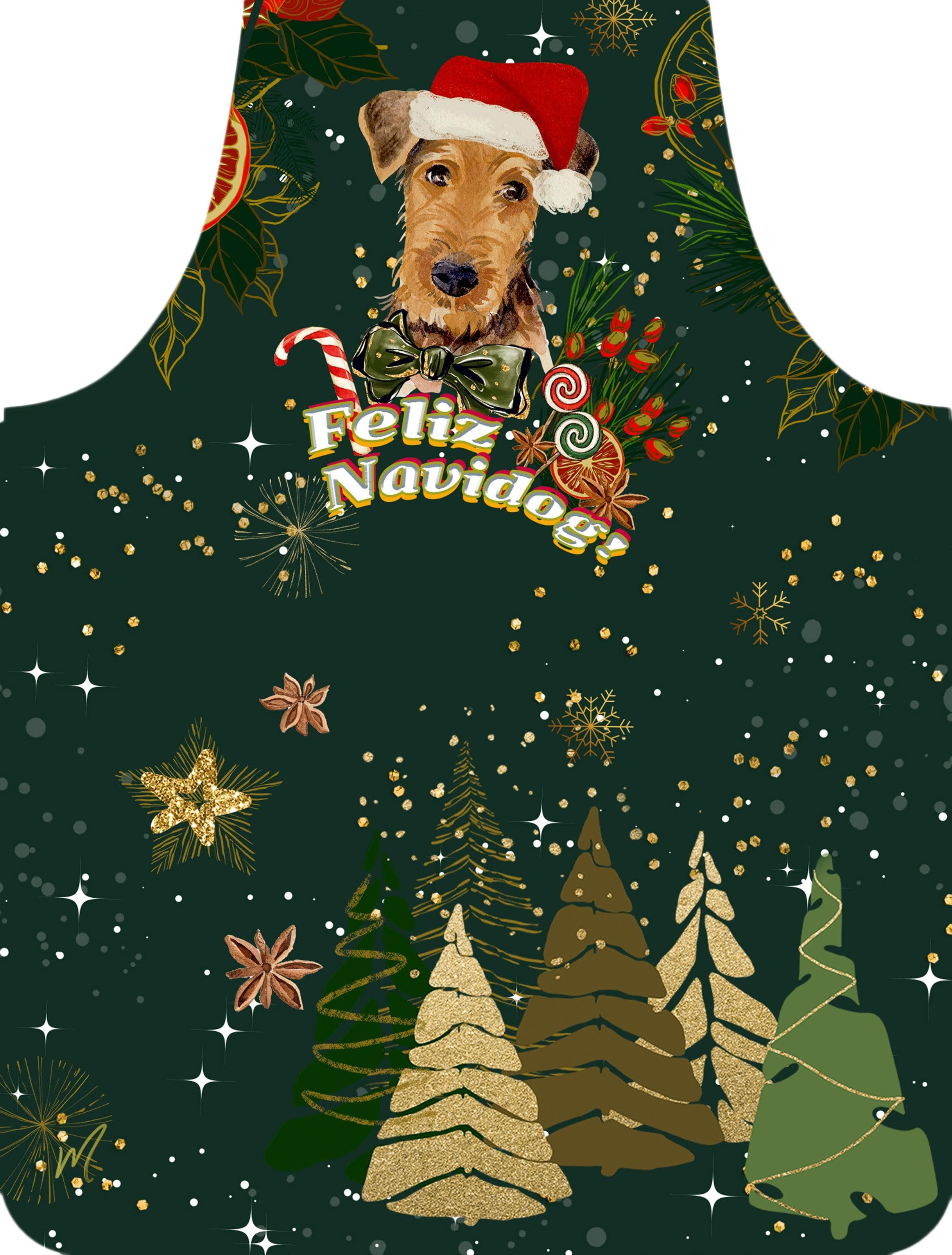 FELIZ NAVIDOG - Christmas Apron for Dog Lovers - MORO DESIGN GIFTS