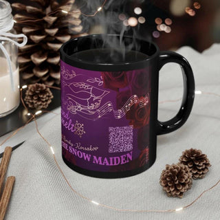 THE SNOW MAIDEN - Gift Mug with QR code (Black) - MORO DESIGN STUDIO