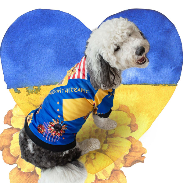 Patriotic Dog Shirt - Stand with Ukraine! - MORO DESIGN GIFTS