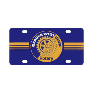 License Plate with Geauga West Rotary Club Logo - MORO DESIGN STUDIO